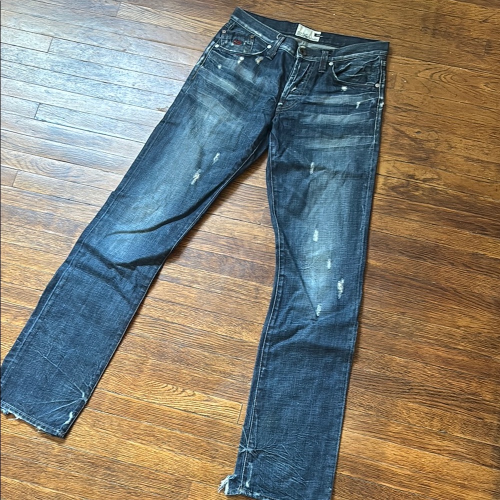 Energie Slim Straight Blue Jeans with Vintage Appeal